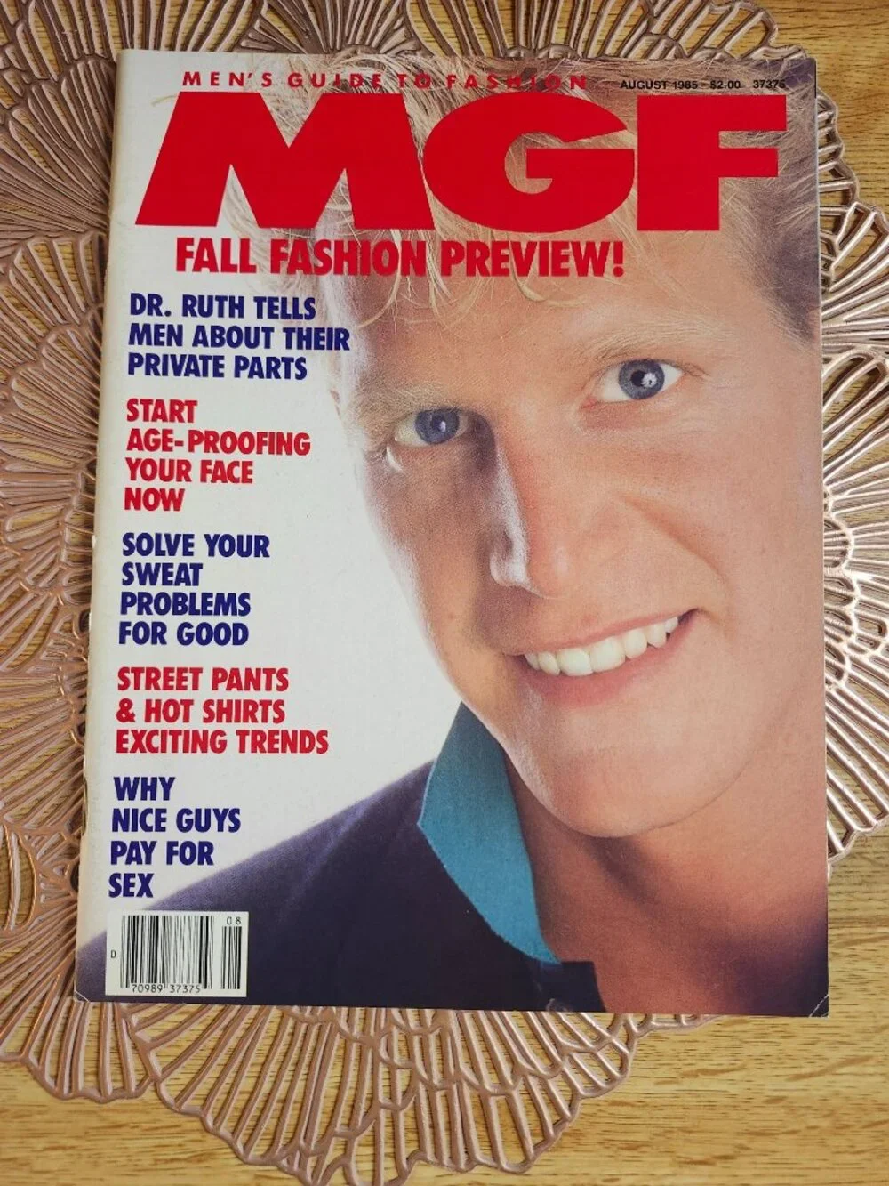 August 1985 MGF Men's Guide to Fashion Vintage Magazine '80s 1980's
